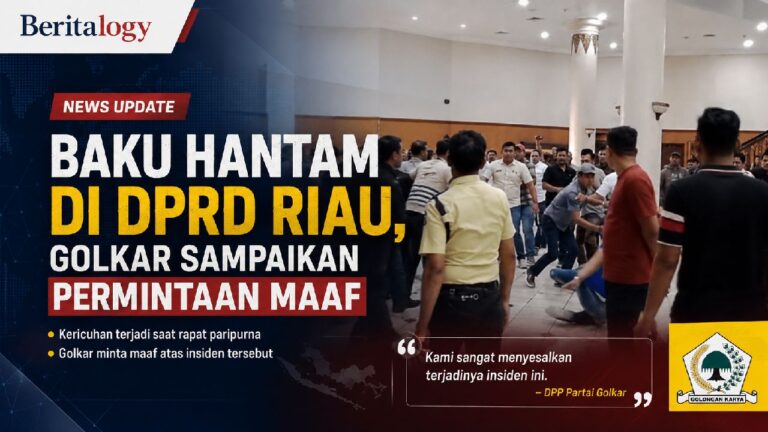 Baku Hantam di DPRD Riau, Golkar Sampaikan Permintaan Maaf