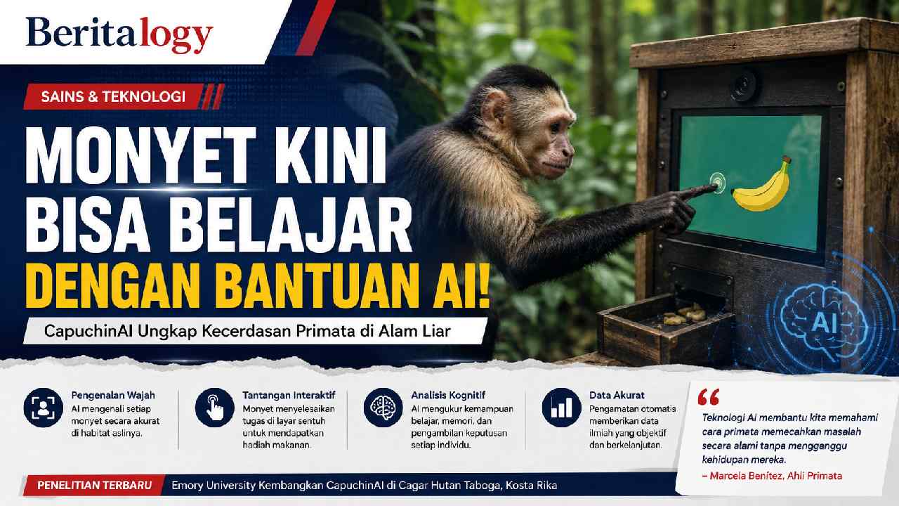 CapuchinAI Buktikan Monyet Kini Bisa Belajar dengan Bantuan Teknologi AI