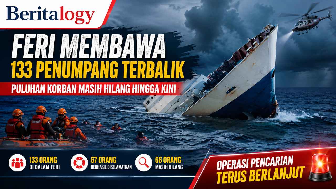 Feri Membawa 133 Penumpang Terbalik, Puluhan Korban Masih Hilang Hingga Kini