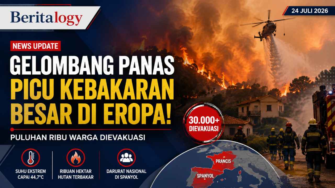 Gelombang Panas Picu Kebakaran Besar Eropa, Puluhan Ribu Dievakuasi