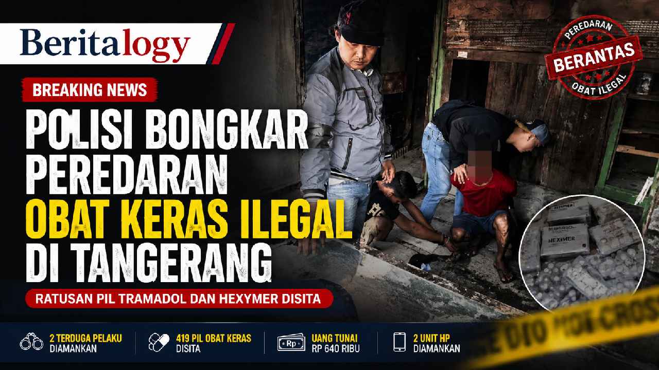 Polisi Bongkar Peredaran Obat Keras Ilegal di Tangerang, Ratusan Pil Disita