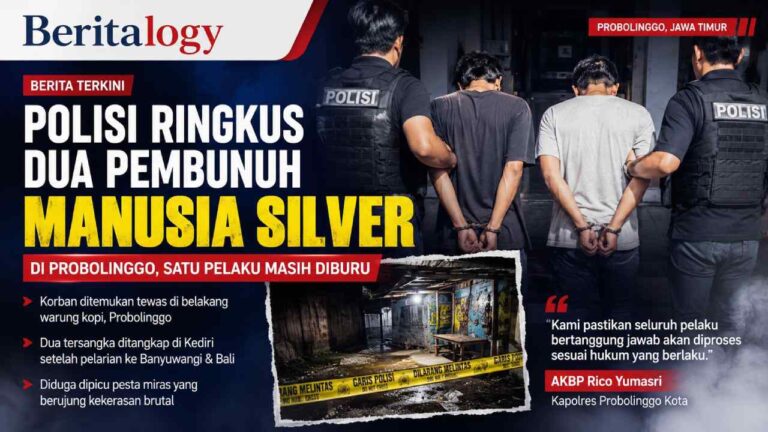 Polisi Ringkus Dua Pembunuh Manusia Silver di Probolinggo, Satu Pelaku Masih Diburu