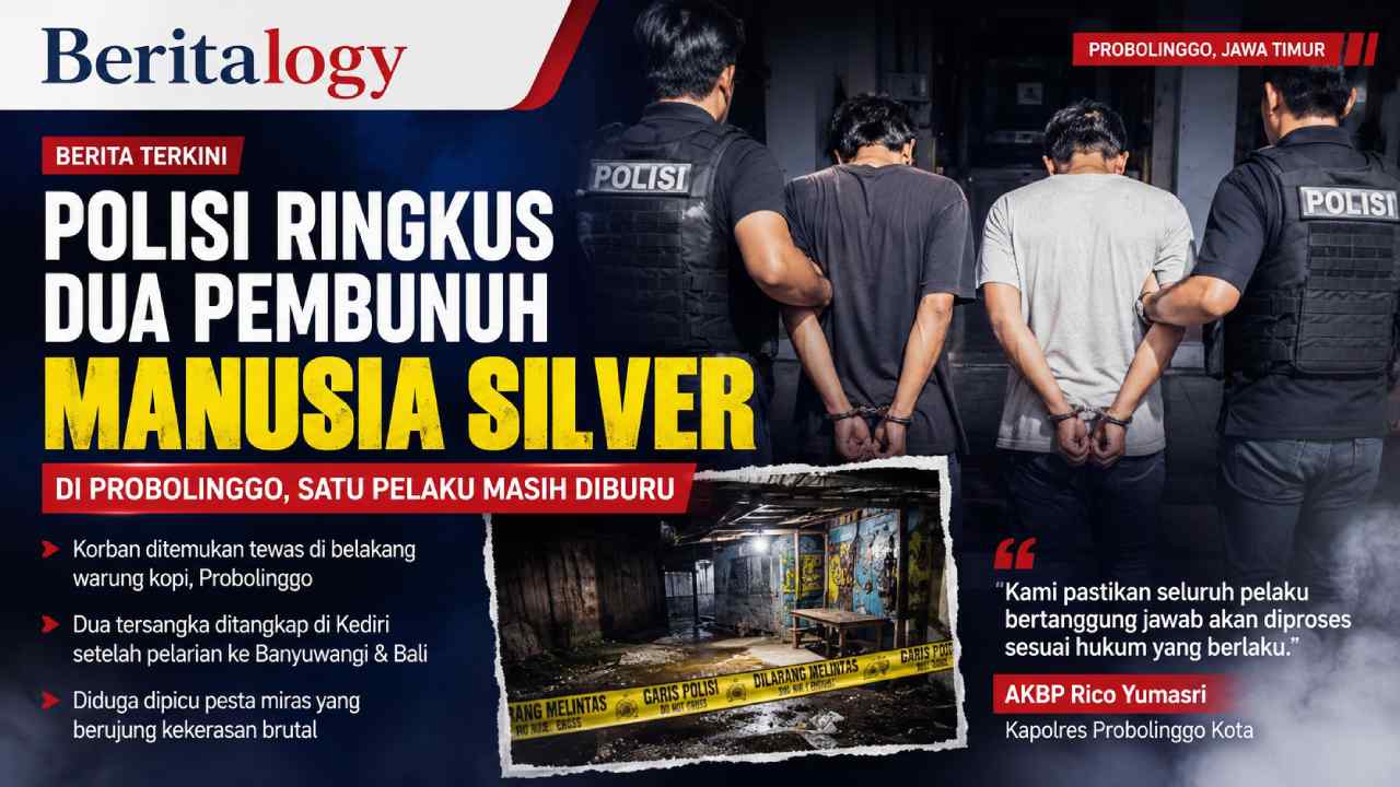 Polisi Ringkus Dua Pembunuh Manusia Silver di Probolinggo, Satu Pelaku Masih Diburu
