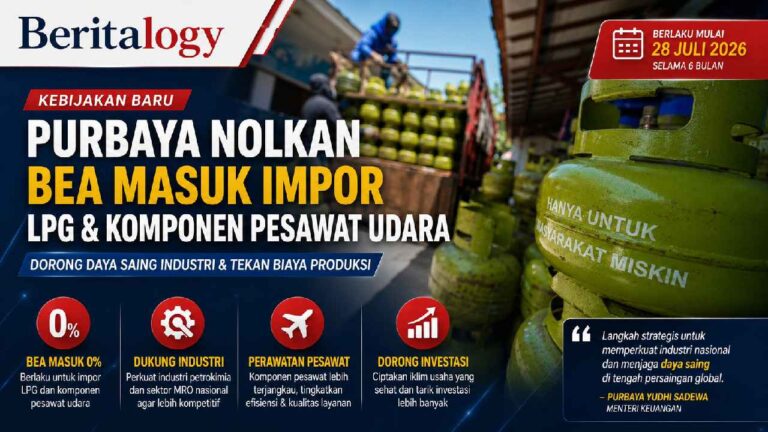 Purbaya Nolkan Bea Masuk Impor LPG dan Komponen Pesawat Udara