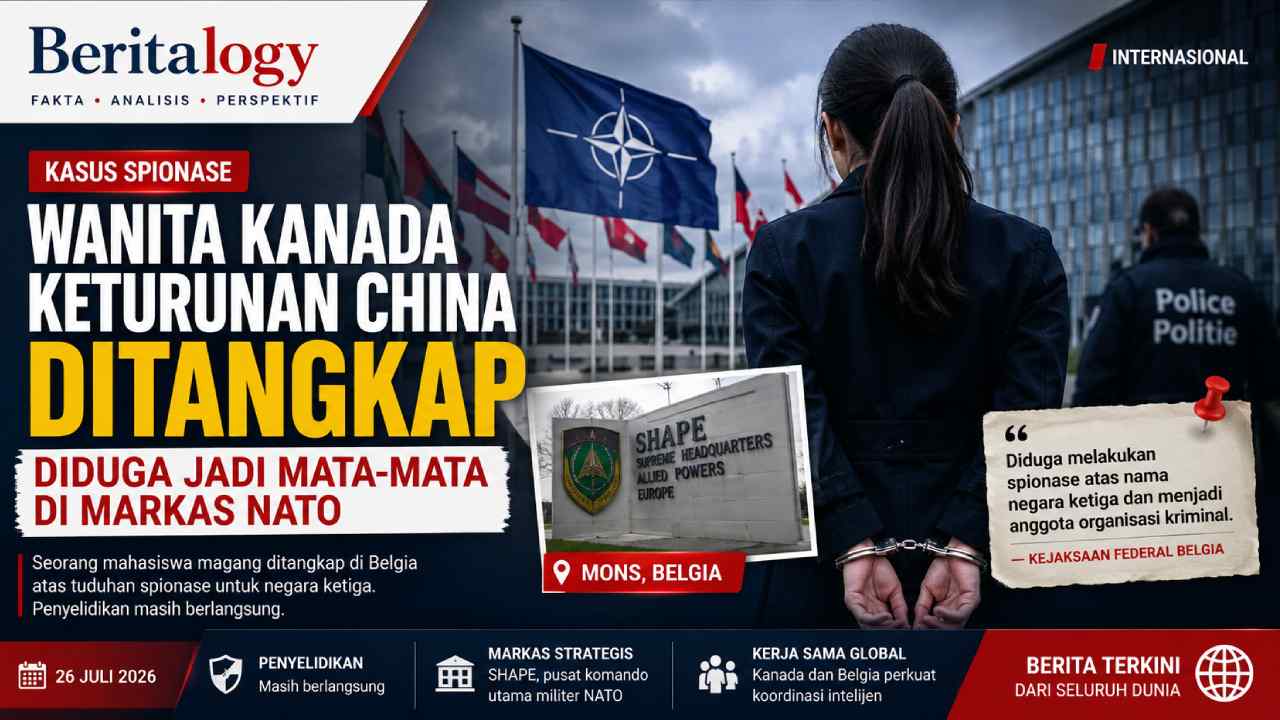 Wanita Kanada Keturunan China Ditangkap, Diduga Jadi Mata-Mata di Markas NATO