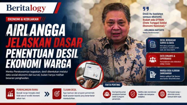 Airlangga Jelaskan Dasar Penentuan Desil Ekonomi Warga