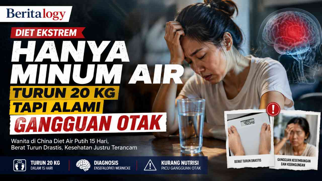 Diet Ekstrem Hanya Minum Air, Wanita Turun 20 Kg dan Alami Gangguan Otak