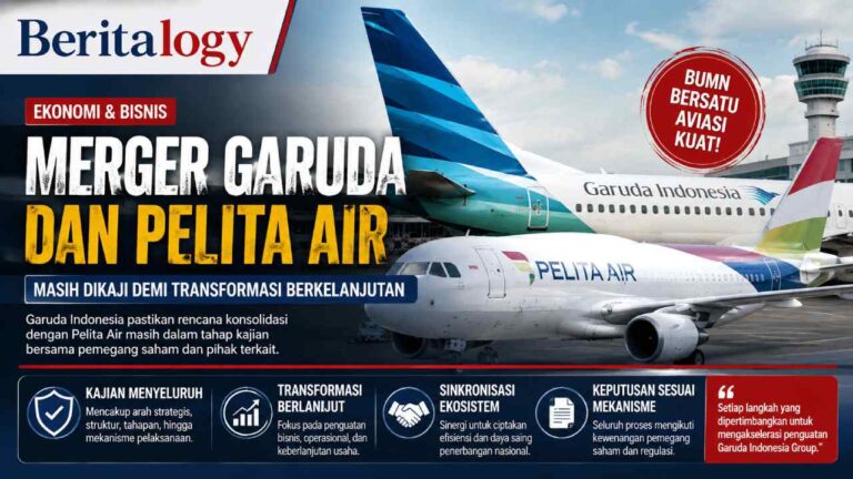 Merger Garuda dan Pelita Air Masih Dikaji Demi Transformasi Berkelanjutan