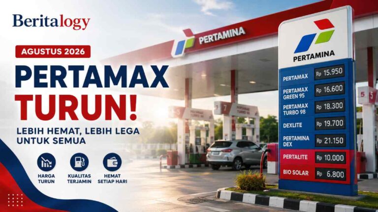 Pertamax Turun Rp15.950/Liter, Daftar Harga BBM Pertamina Agustus 2026