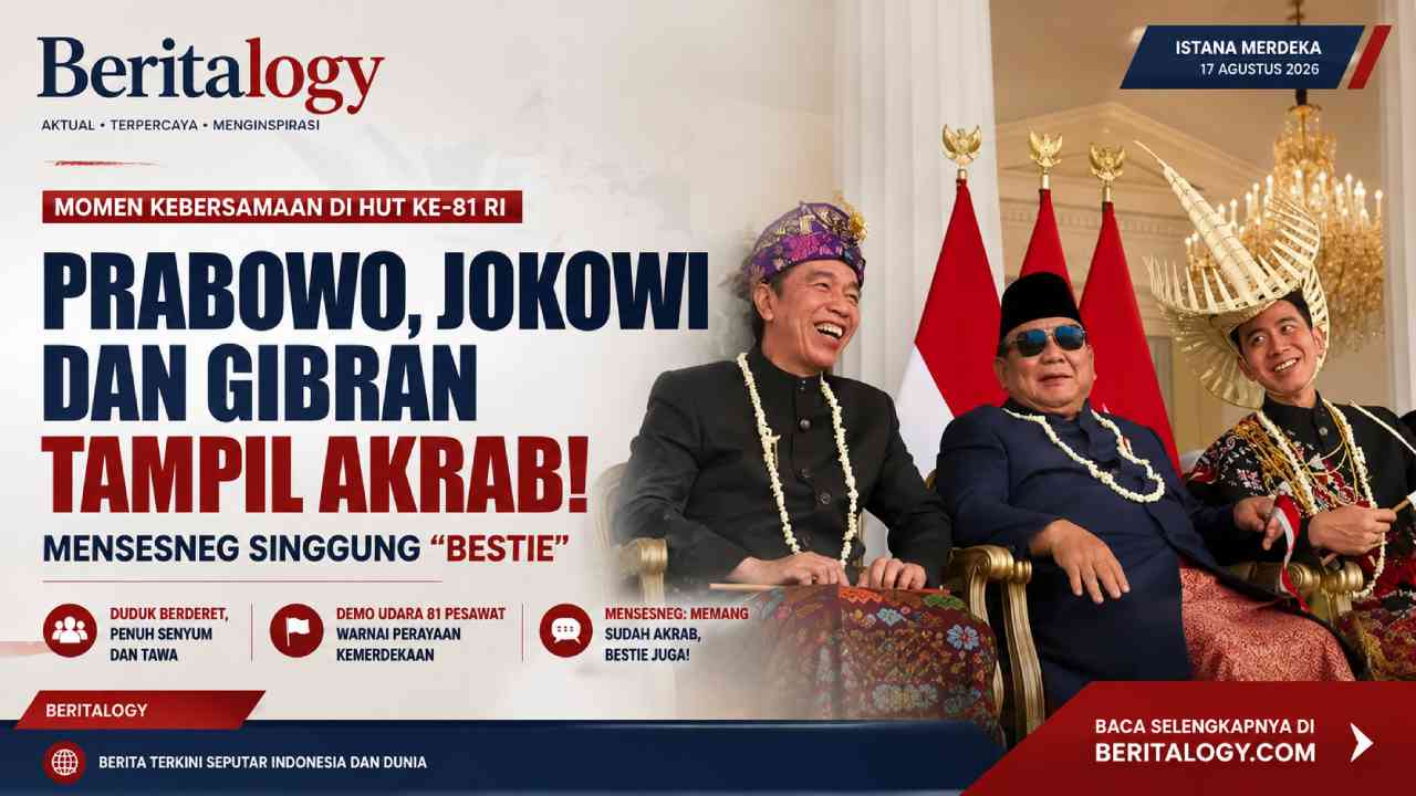 Prabowo, Jokowi, dan Gibran Tampil Akrab di HUT ke-81 RI, Mensesneg Singgung "Bestie"