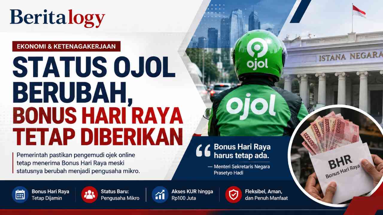 Status Ojol Berubah, Mensesneg Jamin Bonus Hari Raya Tetap Diberikan