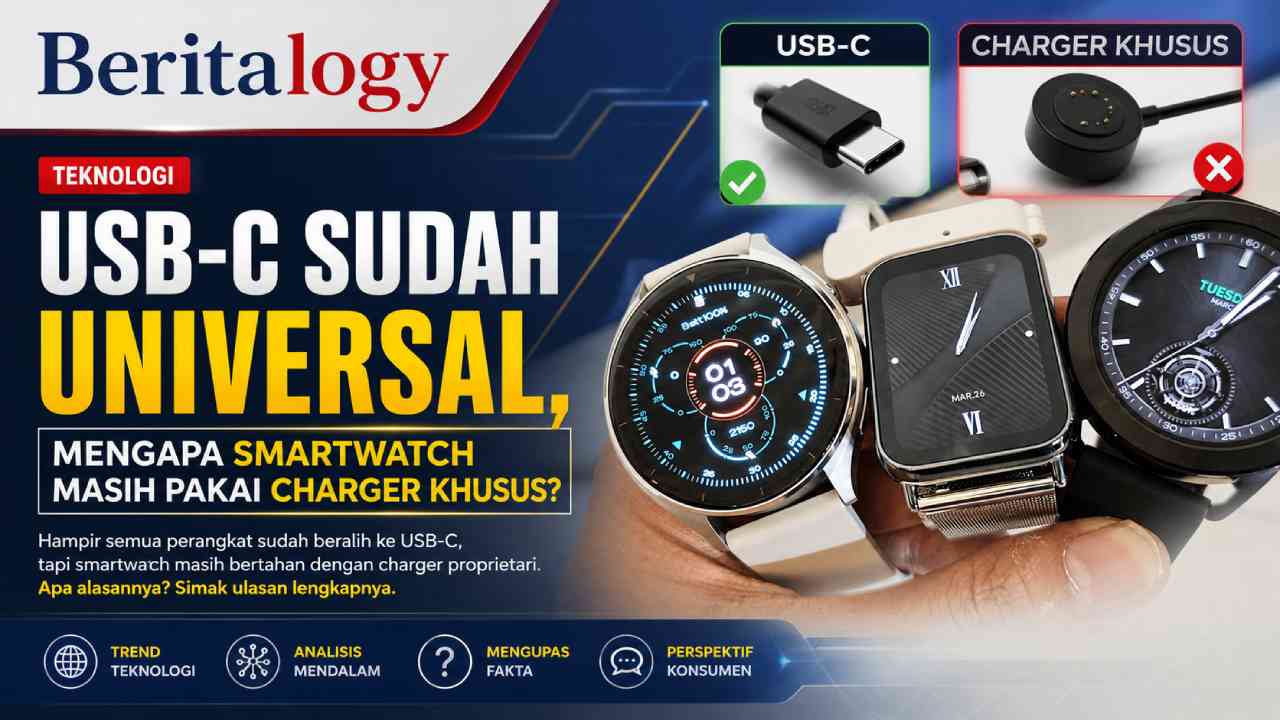 USB-C Sudah Universal, Mengapa Smartwatch Masih Pakai Charger Khusus?