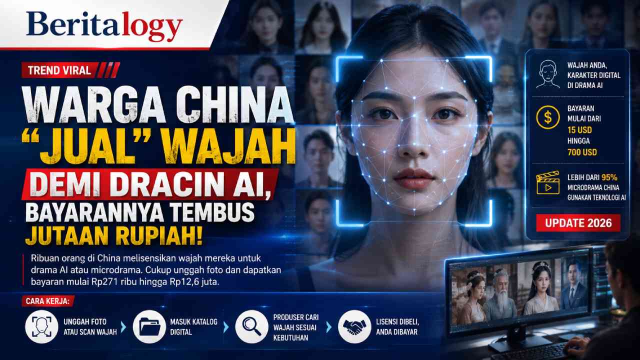Warga China Mulai “Jual” Wajah demi Dracin AI, Bayarannya Tembus Jutaan Rupiah