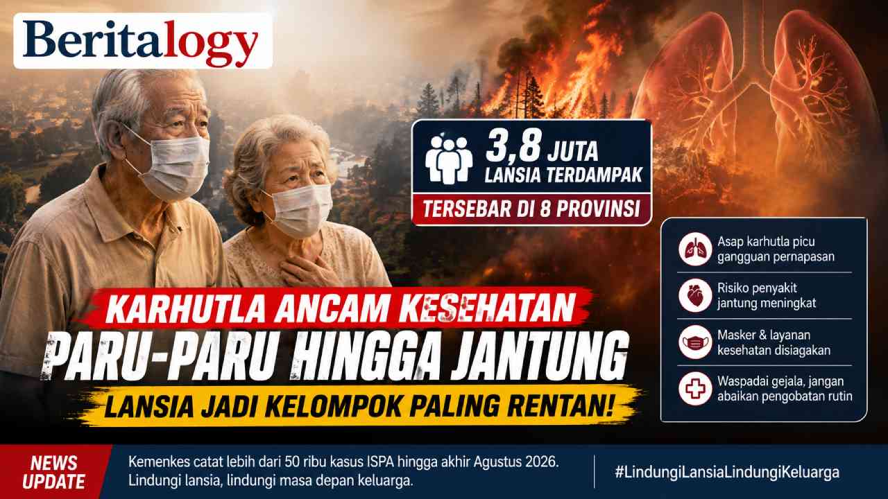 3,8 Juta Lansia Terancam Masalah Paru-paru hingga Jantung akibat Karhutla