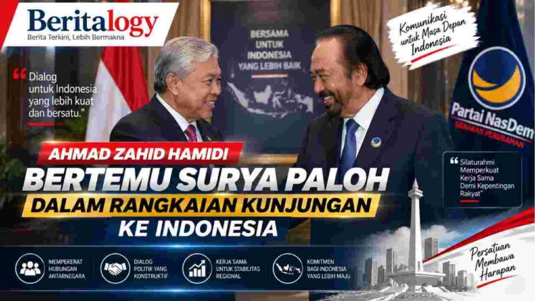 Ahmad Zahid Hamidi Bertemu Surya Paloh dalam Rangkaian Kunjungan ke Indonesia