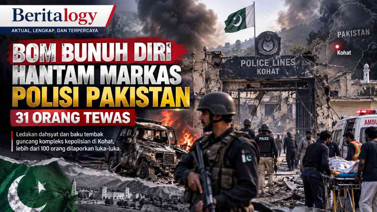 Bom Bunuh Diri Hantam Markas Polisi Pakistan, 31 Orang Tewas