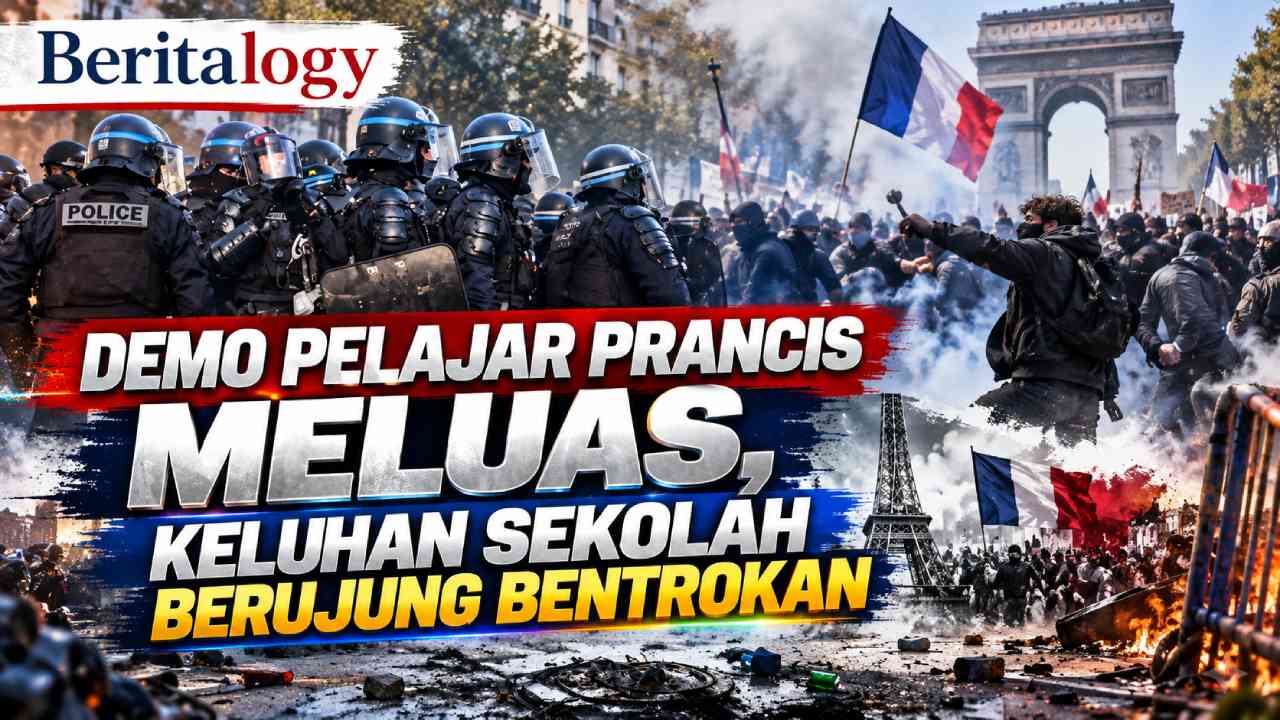 Demo Pelajar Prancis Meluas, Keluhan Sekolah Berujung Bentrokan