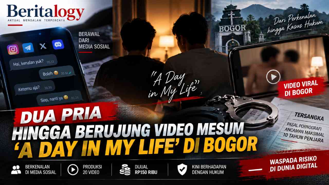 Dua Pria hingga Berujung Video Mesum ‘A Day in My Life’ di Bogor