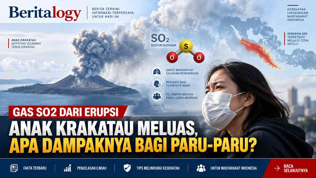 Gas SO2 dari Erupsi Anak Krakatau Meluas, Apa Dampaknya bagi Paru-paru?