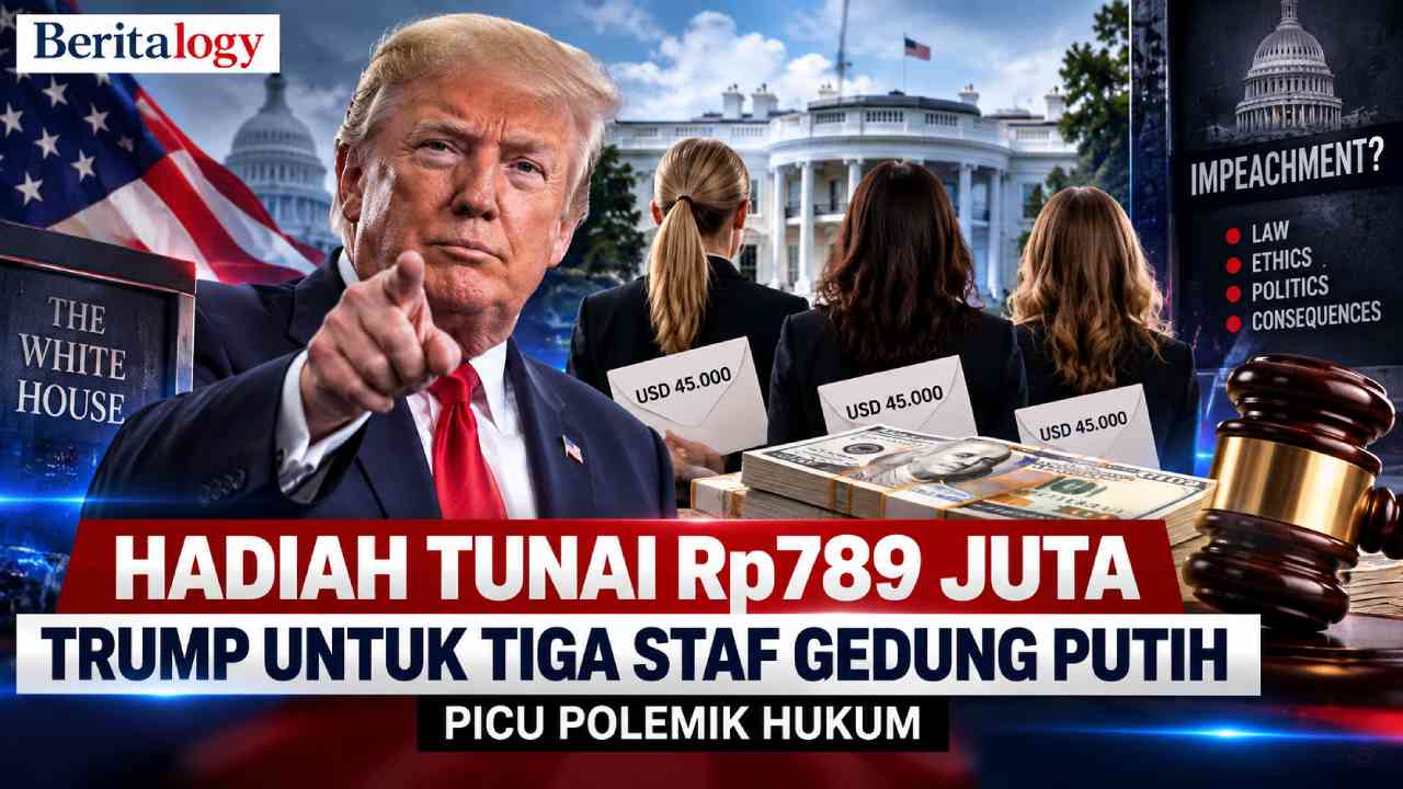 Hadiah Tunai Rp789 Juta Trump untuk Tiga Staf Gedung Putih Picu Polemik Hukum