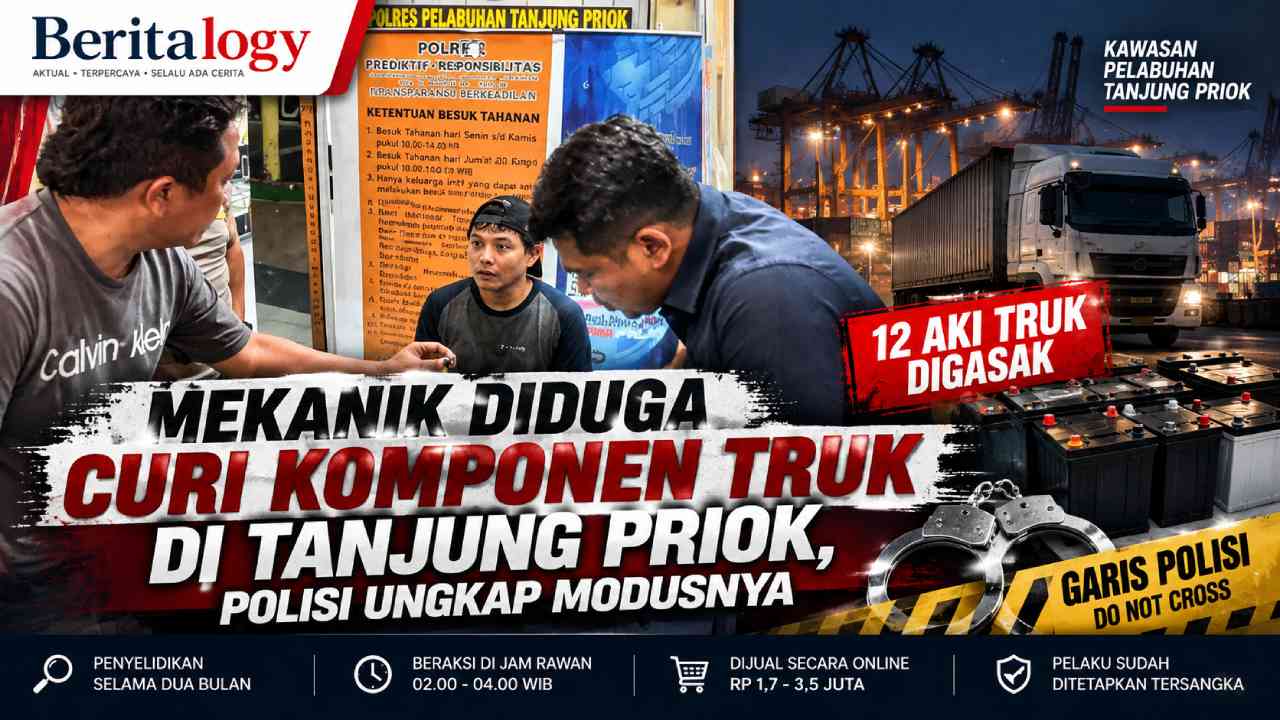Mekanik Diduga Curi Komponen Truk di Tanjung Priok, Polisi Ungkap Modusnya