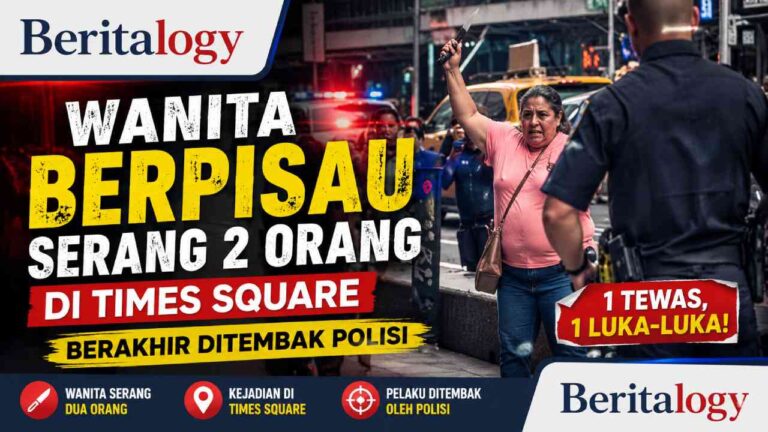 Wanita Berpisau Serang 2 Orang di Times Square, Berakhir Ditembak Polisi