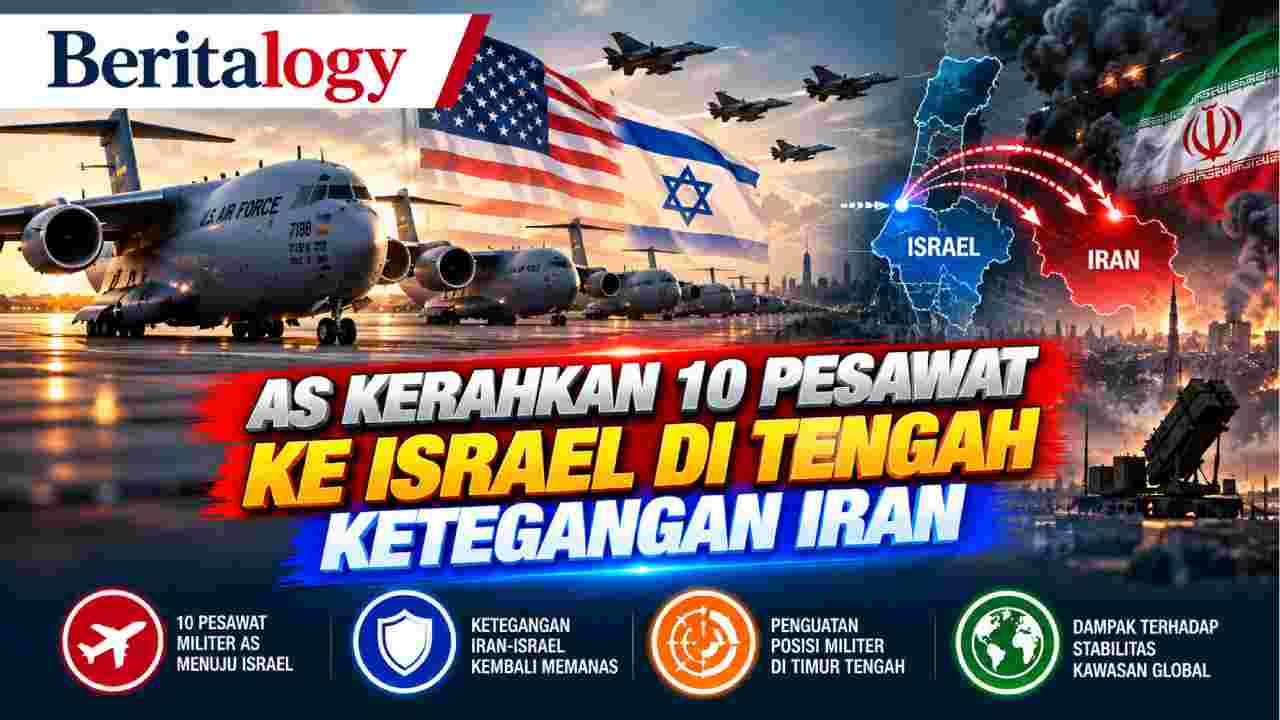 AS Kerahkan 10 Pesawat ke Israel di Tengah Ketegangan Iran
