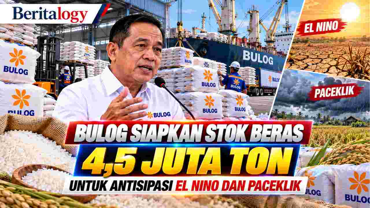 Bulog Siapkan Stok Beras 4,5 Juta Ton untuk Antisipasi El Nino dan Paceklik