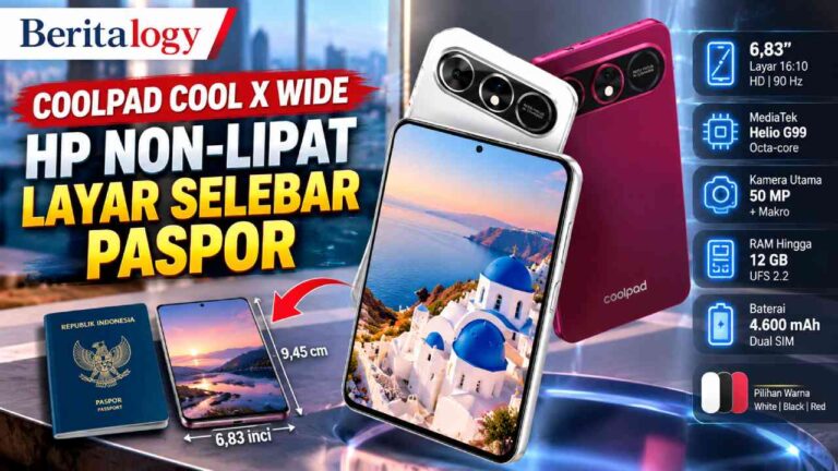 Coolpad Cool X Wide Meluncur, HP Non-Lipat dengan Layar Selebar Paspor