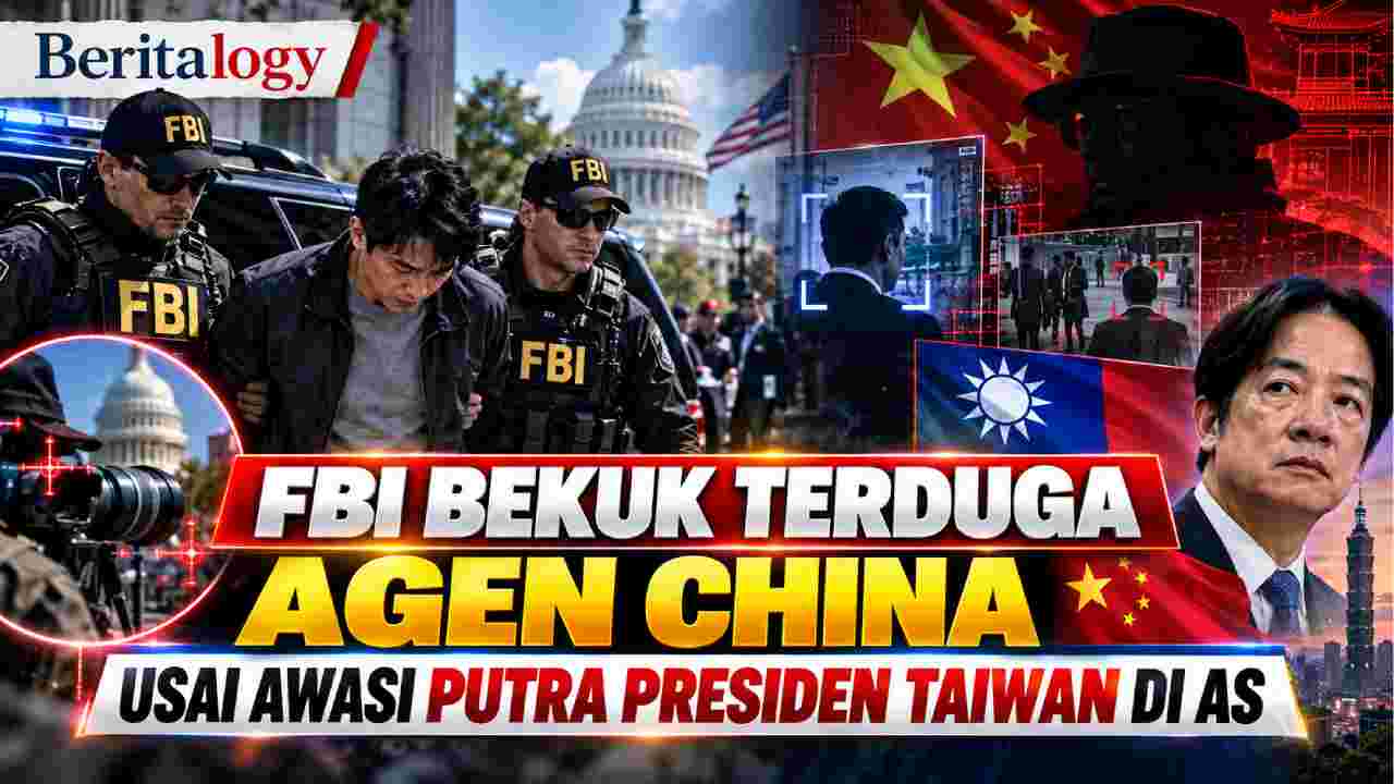 FBI Bekuk Terduga Agen China Usai Awasi Putra Presiden Taiwan di AS