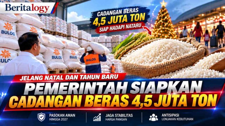 Jelang Natal, Pemerintah Siapkan Cadangan Beras 4,5 Juta Ton