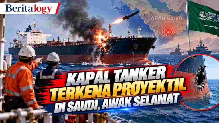 Kapal Tanker Terkena Proyektil di Saudi, Awak Selamat