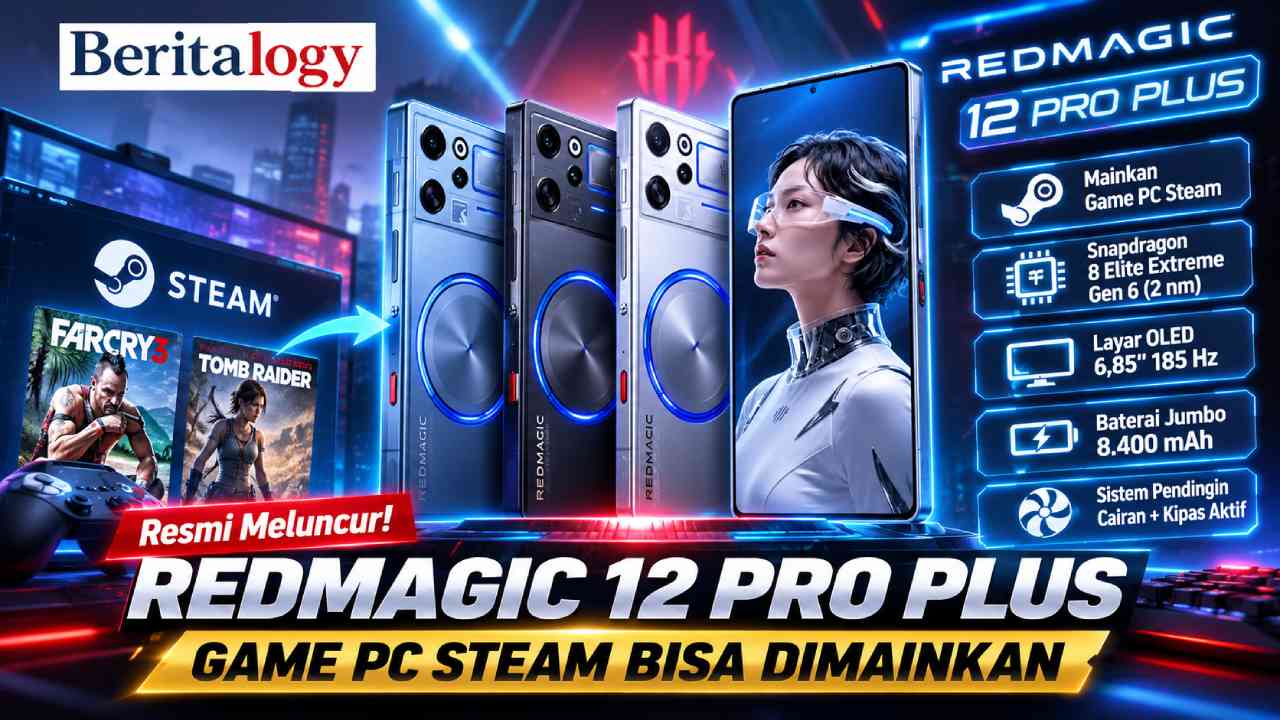 Redmagic 12 Pro Plus Resmi, Game PC Steam Bisa Dimainkan